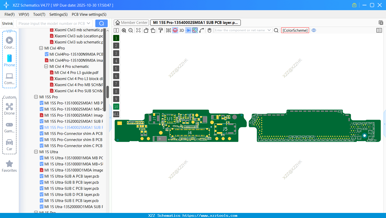Xiaomi MI 15S Pro-13540002SM0A1 SUB PCB Layer